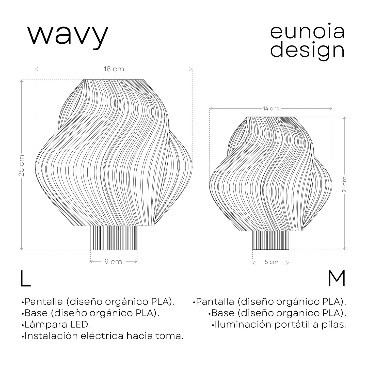 Lámpara Wavy L